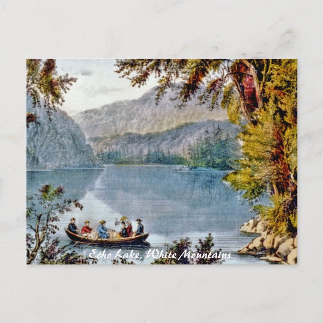 Postal Lago Echo: Montañas Blancas (Anverso)