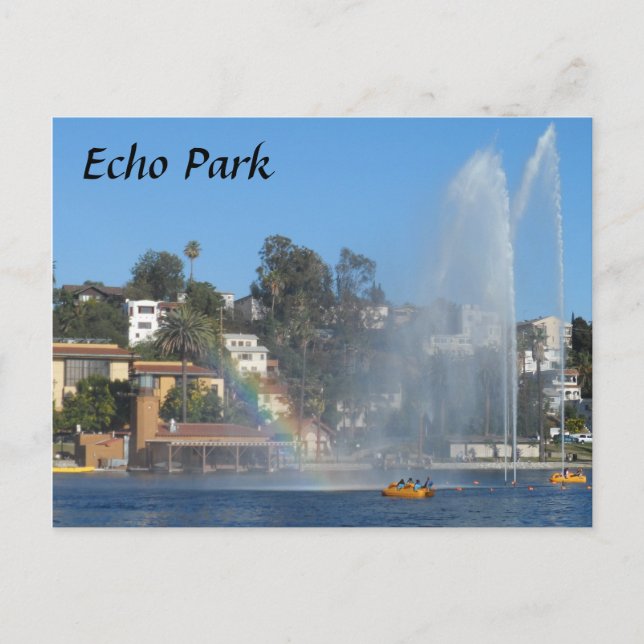 Postal Lago Echo Park (Anverso)