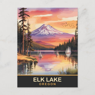 Postal Lago Elk, Monte Bachelor Bend, Oregon, Viajes