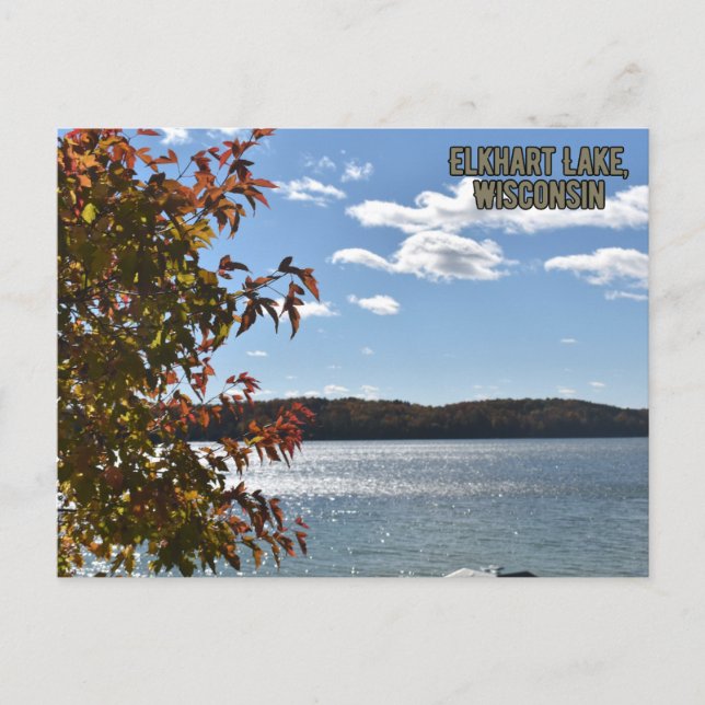 Postal Lago Elkhart, Wisconsin (Anverso)