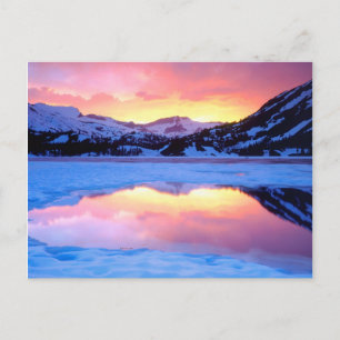 Postal Lago Ellery al atardecer
