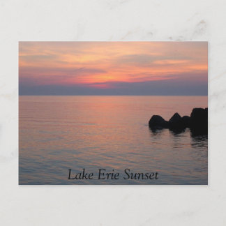Postal Lago Erie Sunset