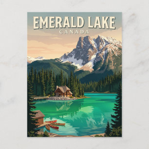 Postal Lago Esmeralda Canadá