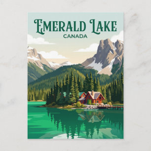 Postal Lago Esmeralda Canadá