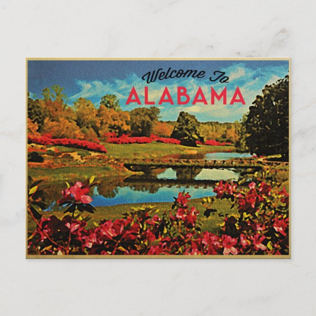 Postal Lago Espejo de Alabama (Anverso)