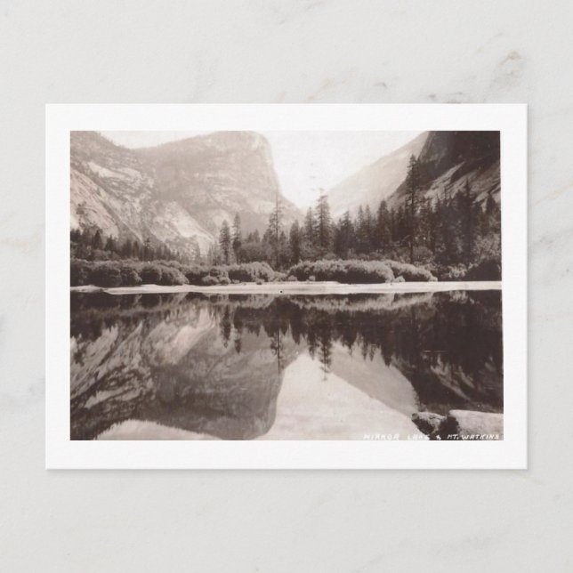 Postal Lago Espejo, Parque Nacional Yosemite (Anverso)