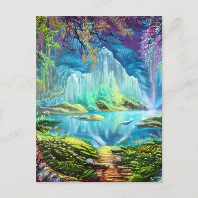 Postal Lago Fantasy (Anverso)