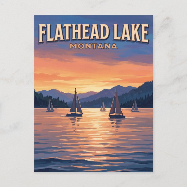 Postal Lago Flathead Bigfork Montana (Anverso)