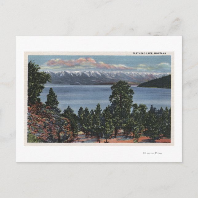 Postal Lago Flathead, Montana (Anverso)