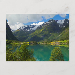 Postal Lago Floen pintoresco, Noruega