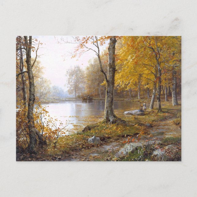 Postal Lago Forestal en Automn (Anverso)