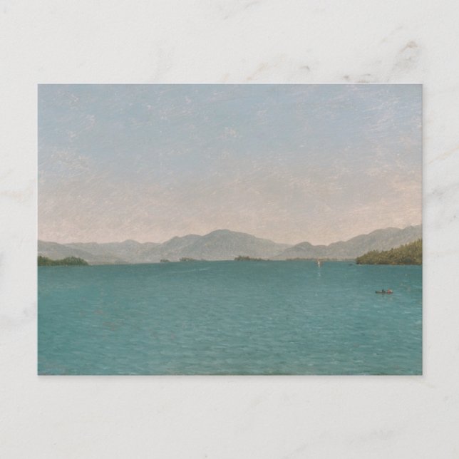 Postal Lago George, estudio libre (Anverso)