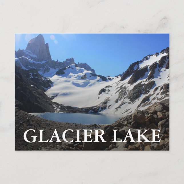 Postal Lago Glaciar Cerca Del Monte Fitz Roy (Anverso)