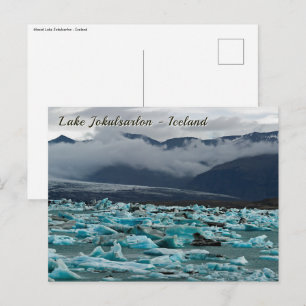 Postal Lago glaciar Jokulsarlon - Islandia