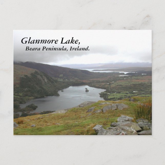 Postal Lago Glanmore de Healy Pass Ireland. (Anverso)