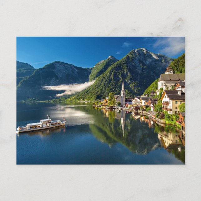 Postal Lago Hallstatt de Austria (Anverso)