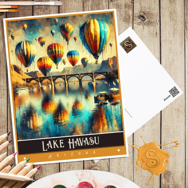 Postal Lago Havasu, Arizona| Pintura de época (Subido por el creador)