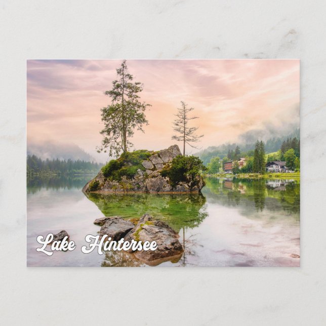 Postal Lago Hintersee, Alemania (Anverso)