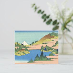 Postal Lago Hokusai Hakone en la provincia de Sagami