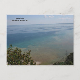 Postal Lago Huron en la isla Mackinac, MI