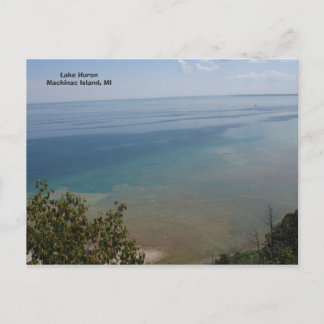 Postal Lago Huron en la isla Mackinac, MI