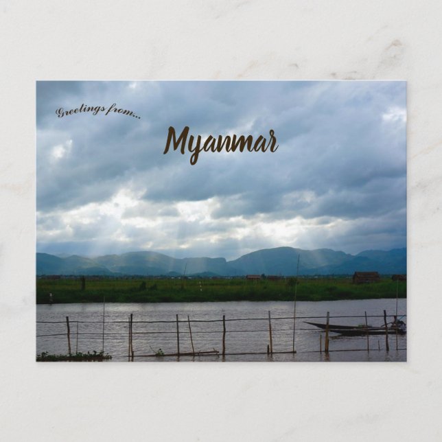 Postal Lago Inle Bagan Yangon Myanmar (Anverso)