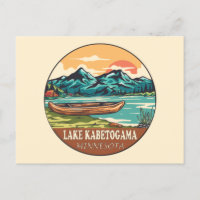 Lago Kabetogama Minnesota Emblema de Pesca en Bote