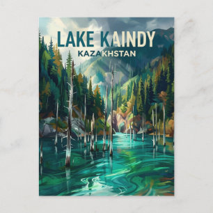 Postal Lago Kaindy Kazajistán