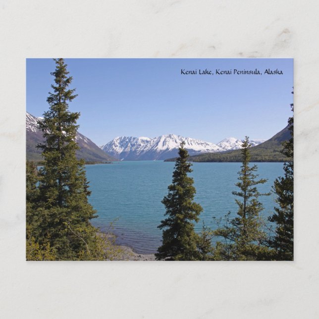Postal Lago Kenai, Península Kenai, (Anverso)