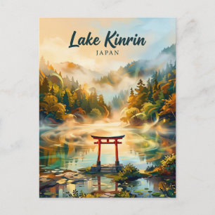Postal Lago Kinrin Yufuin Japón