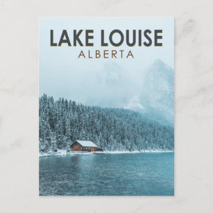 Postal Lago Louise Alberta Canadá Viaje de arte
