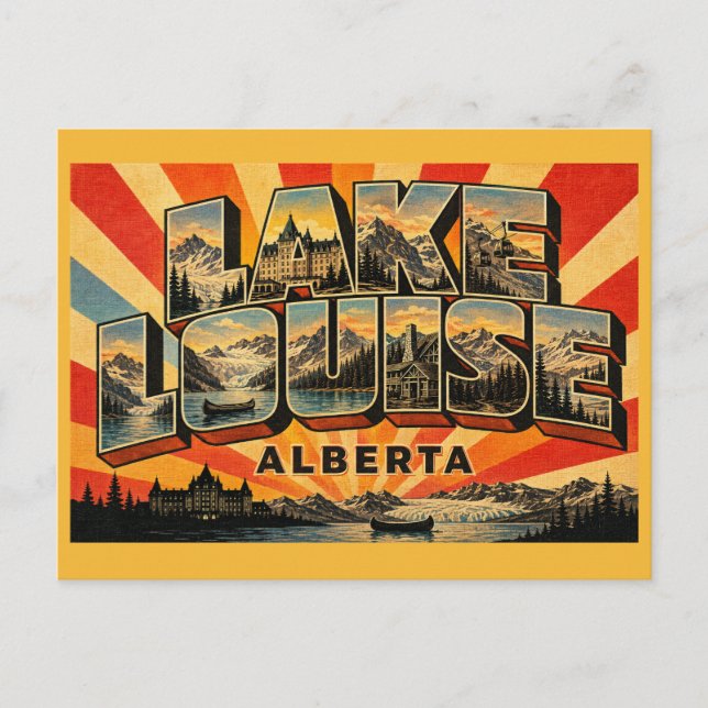 Postal Lago Louise Alberta Gema Turquesa (Anverso)