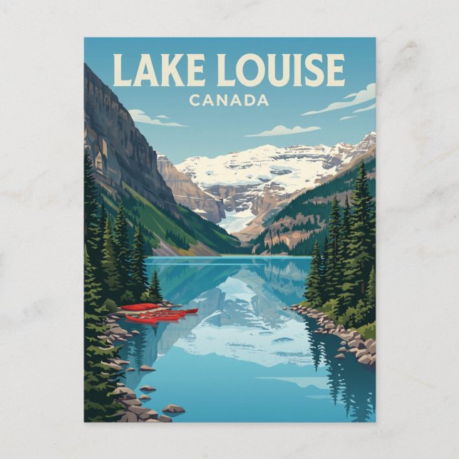 Postal Lago Louise Canadá (Anverso)