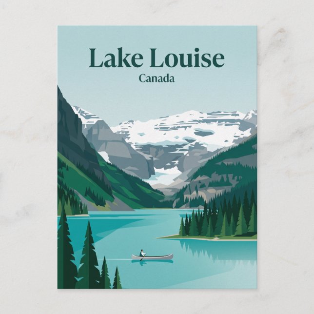 Postal Lago Louise Canadá (Anverso)
