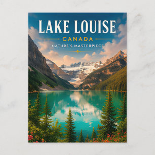 Postal 🏞️ Lago Louise Canadá Lago Alpino Decoración del