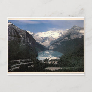 Postal Lago Louise Canadá Panorama Montañoso Vintage