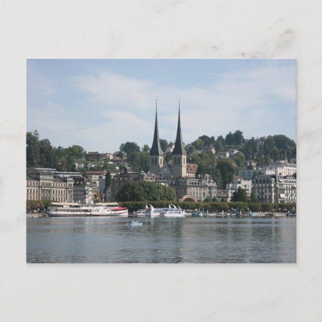 Postal Lago Lucerne, Vierwaldstattersee, Suiza (Anverso)