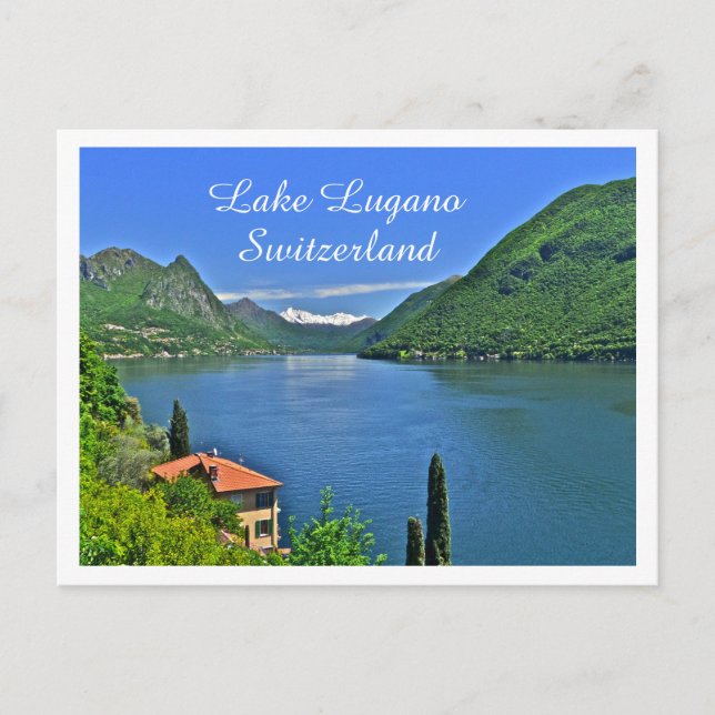 POSTAL LAGO LUGANO, SUIZA (Anverso)