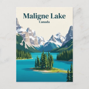 Postal Lago Maligne Canadá