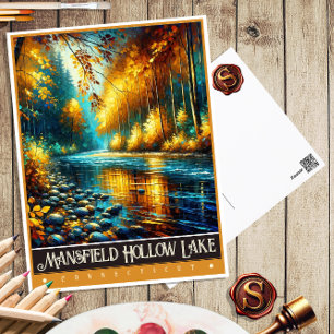 Postal Lago Mansfield Hollow, Connecticut Pintura