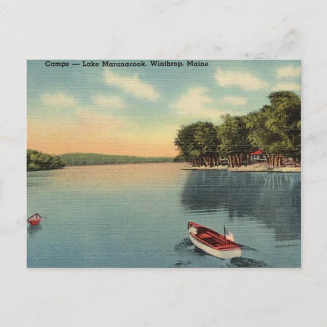 Postal Lago Maranacook, Winthrop, Maine (Anverso)