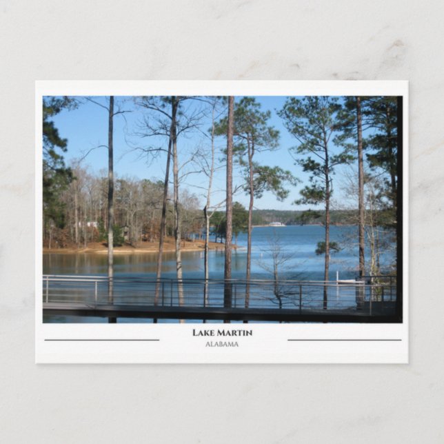 Postal Lago Martin Alabama (Anverso)