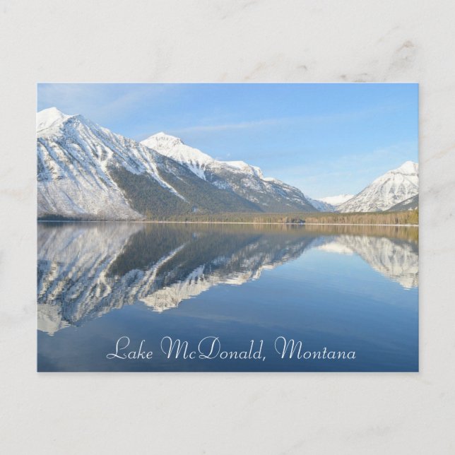 Postal Lago McDonald, Montana Postcard Keepsake (Anverso)
