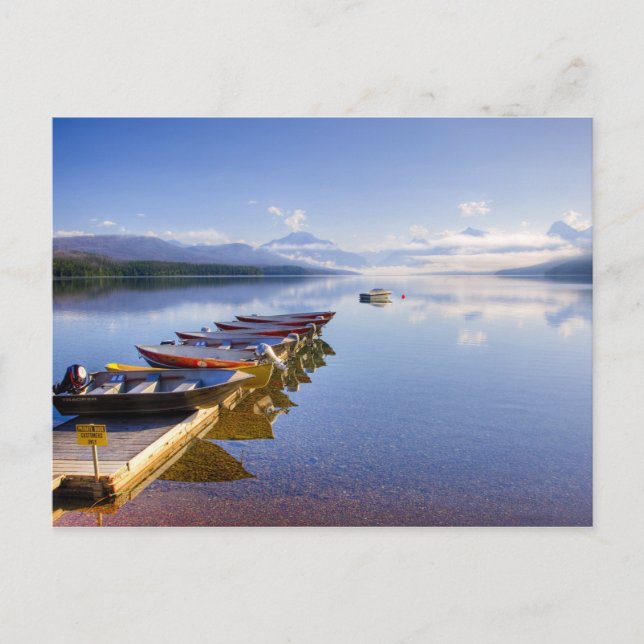 Postal Lago McDonald, Parque Nacional Glaciar, Montana, (Anverso)