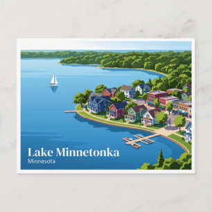 Postal Lago Minnetonka y Wayzata Minnesota