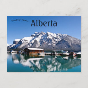 Postal Lago Minnewanka Alberta Canadá
