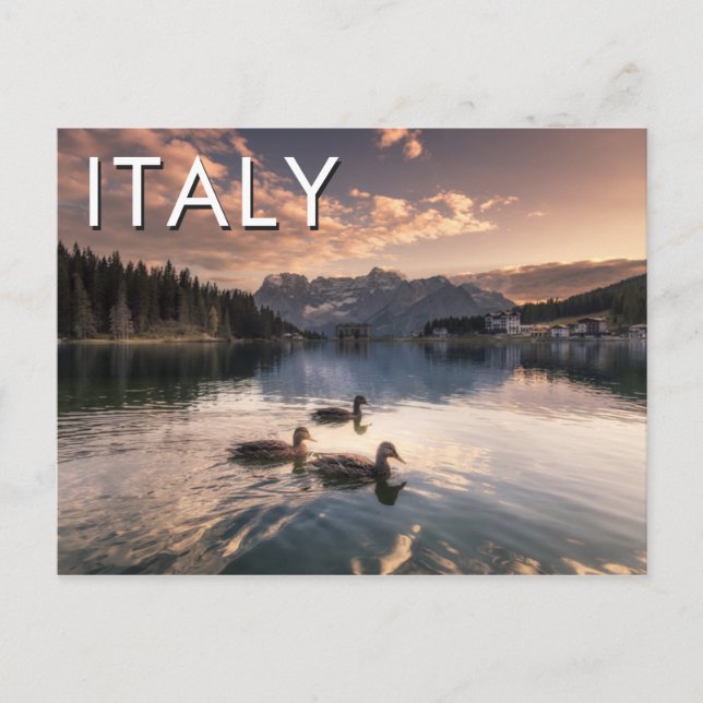 Postal Lago Misurina|Dolomites, Italia (Anverso)