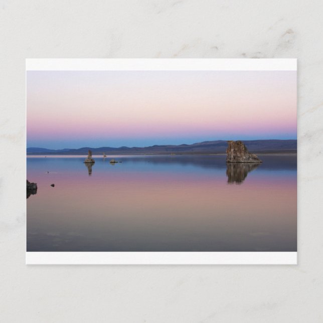 Postal Lago Mono Sur al anochecer (Anverso)