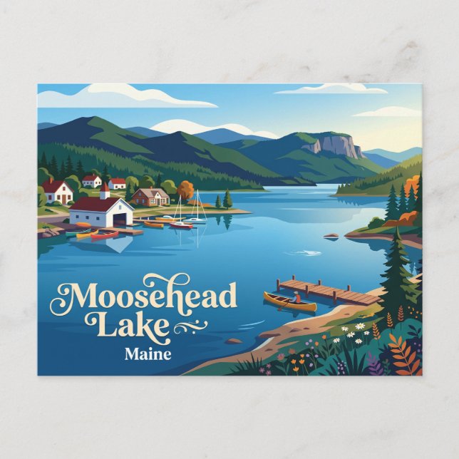 Postal Lago Moosehead Maine (Anverso)