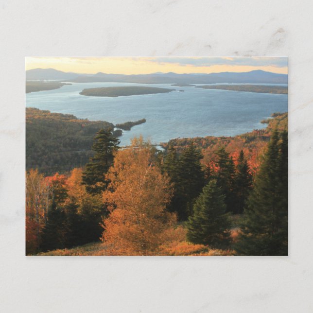 Postal Lago Mooselookmeguntic en otoño (Anverso)